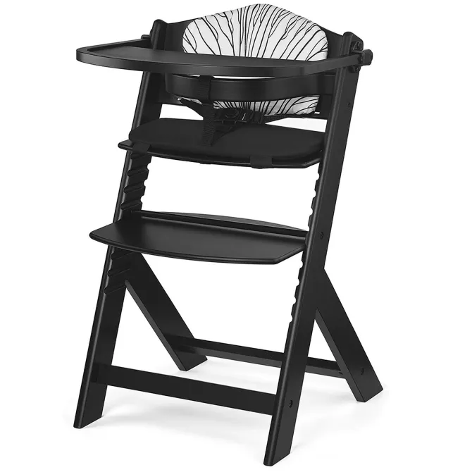 Kinderkraft Chaise Haute ENOCK avec Coussin - Noir