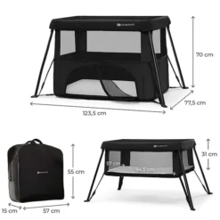 Kinderkraft Lit Bébé CAMI - Noir