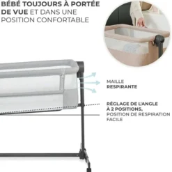 Kinderkraft Lit Bébé NESTE UP - Gris