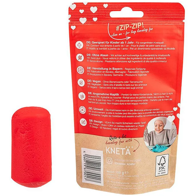 KNETÄ Pot de Pâte à Modeler - Rouge