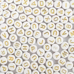 La Petite Epicerie Pot de Perles Lettres - Or et Blanc