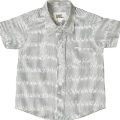 Le Petit Lucas du Tertre Chemise à Rayures - Blue Cloud Ikat - 3 Ans