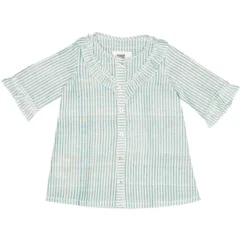Le Petit Lucas du Tertre Top Vanessa - Green Stripes - 9/12 Mois