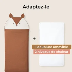 Les Petites Billes Sac de Couchage 4 Saisons Ecureuil - 3/6 Ans
