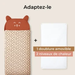 Les Petites Billes Sac de Couchage 4 Saisons Léopard - 3/6 Ans