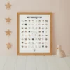Les Petites Dates Affiche En T'attendant Maman et Papa Peaux Foncées - 50 x 40 cm