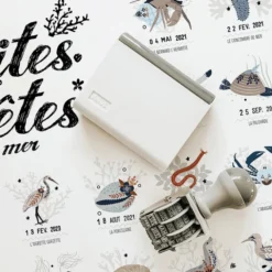 Les Petites Dates Affiche Les Petites Bêtes de la Mer - 50 x 40 cm