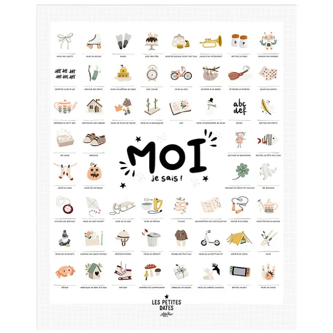 Les Petites Dates Affiche Moi Je Sais - 50 x 40 cm