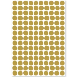 Lilipinso Planche de Stickers - Pois Moutarde