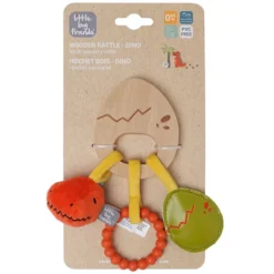 Little Big Friends Hochet en Bois - Les Amis Dinos