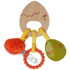 Little Big Friends Hochet en Bois - Les Amis Dinos