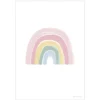 Little Dutch Affiche Réversible Alphabet et Arc-en-ciel Rose - 42 x 32 cm