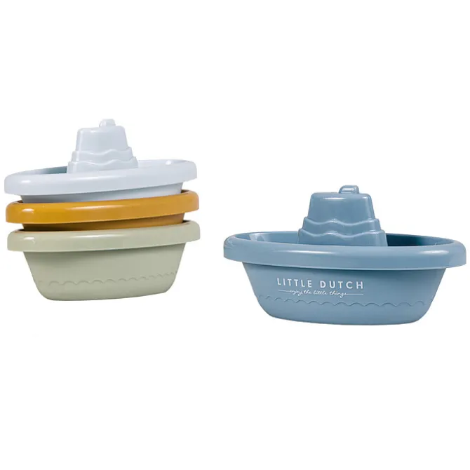 Little Dutch Bateaux de Bain à Empiler - Bleu