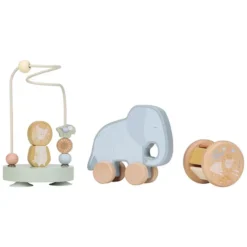 Little Dutch Coffret de 3 Jeux d'Eveil en Bois Safari Friends