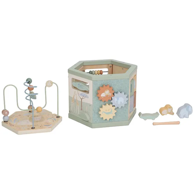 Little Dutch Cube d'Activités en Bois Safari Friends - Vert