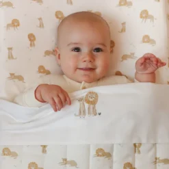 Little Dutch Drap Housse Berceau Safari Friends Safari Leo - 40 x 80 cm