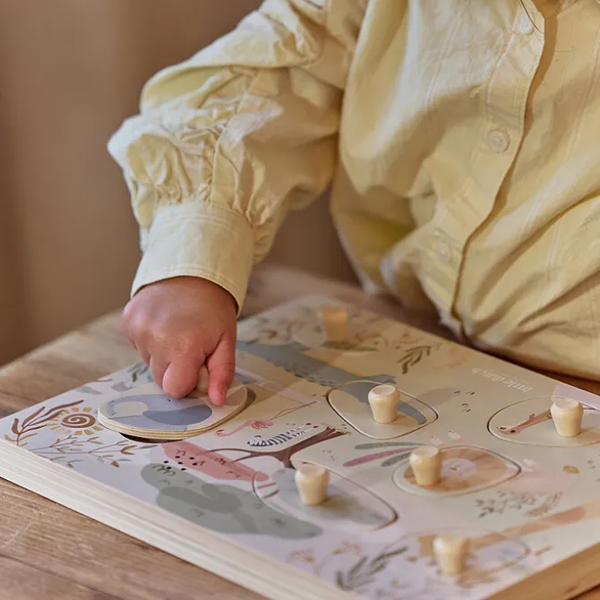 Little Dutch Puzzle Sonore en Bois Safari Friends