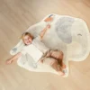Little Dutch Tapis Safari Friends Eléphant Gris - 110 x 120 cm