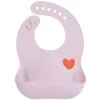 LÄSSIG Bavoir en Silicone Happy Rascals - Coeur