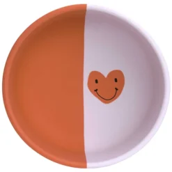 LÄSSIG Bol en Silicone Happy Rascals - Coeur