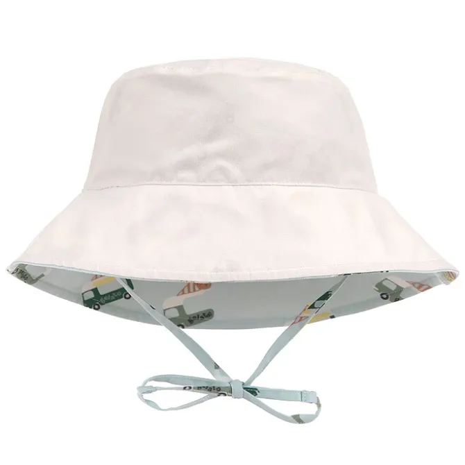 LÄSSIG Chapeau Anti-UV Réversible Camion de Glace Illusion Bleu - 3/6 Mois