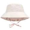 LÄSSIG Chapeau Anti-UV Réversible Ice Cream Rose Pâle - 3/6 Mois