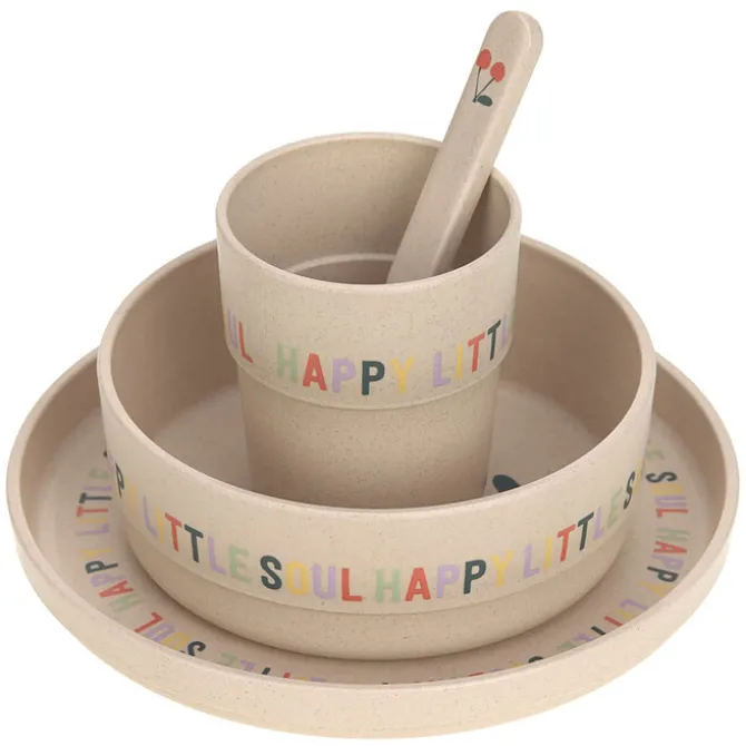 LÄSSIG Coffret Repas 4 Pièces Happy Fruits - Cerise
