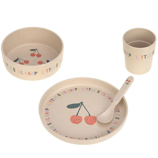 LÄSSIG Coffret Repas 4 Pièces Happy Fruits - Cerise