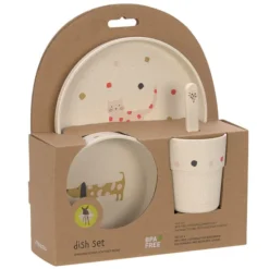 LÄSSIG Coffret Repas 4 Pièces Little Mateys - Orange Epicée