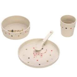 LÄSSIG Coffret Repas 4 Pièces Little Mateys - Orange Epicée