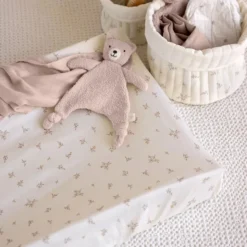 LÄSSIG Housse Matelas à Langer Miracle of Nature - Feuilles