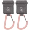 LÄSSIG Lot de 2 Attaches Poussette avec Mousqueton Casual