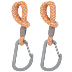 LÄSSIG Lot de 2 Attaches Poussette avec Mousqueton - Beige