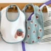LÄSSIG Lot de 5 Bavoirs Eponge Tiny Team Chien - 3/18 Mois