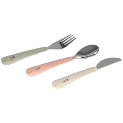 LÄSSIG Lot de 3 Couverts Happy Fruits - Cerise