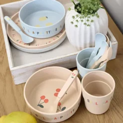 LÄSSIG Lot de 4 Cuillères Happy Fruits - Cerise