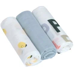 LÄSSIG Lot de 3 Langes Happy Fruits - Citron