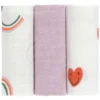 LÄSSIG Lot de 3 Langes Happy Rascals - Coeur Lavande
