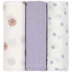 LÄSSIG Lot de 3 Langes Tiny Team - Lilas Pastel