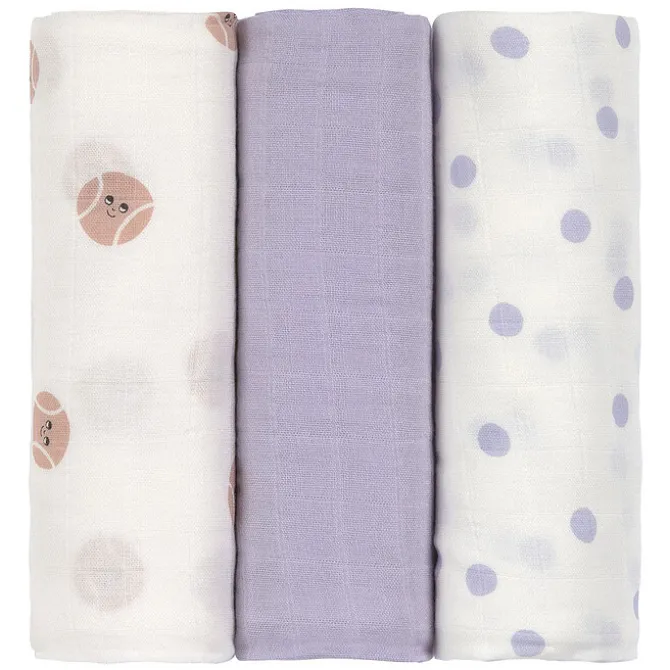 LÄSSIG Lot de 3 Langes Tiny Team - Lilas Pastel