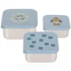 LÄSSIG Lot de 3 Petites Boîtes à Goûter Pattern Part - Bleu