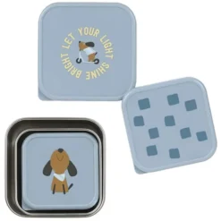 LÄSSIG Lot de 3 Petites Boîtes à Goûter Pattern Part - Bleu
