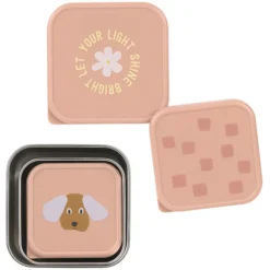 LÄSSIG Lot de 3 Petites Boîtes à Goûter Pattern Part - Rose