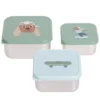LÄSSIG Lot de 3 Petites Boîtes à Goûter Tiny Team - Chien
