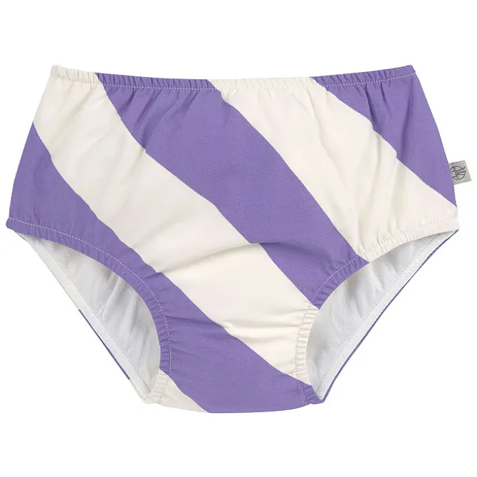 LÄSSIG Maillot de Bain Couche Rayures Violet Sel Marin - 18/24 Mois