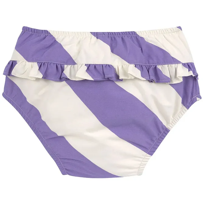 LÄSSIG Maillot de Bain Couche Rayures Violet Sel Marin - 18/24 Mois