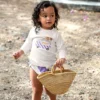 LÄSSIG Maillot de Bain Couche Rayures Violet Sel Marin - 12/18 Mois