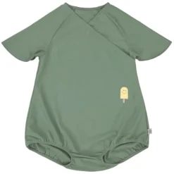 LÄSSIG Maillot de Bain 1 Pièce Manches Courtes Vert - 2/3 Ans