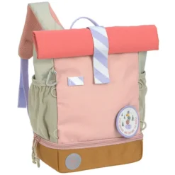 LÄSSIG Mini Sac à Dos Rolltop Sunny Explorer - Rose Pink