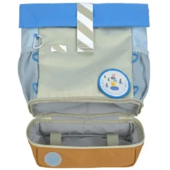 LÄSSIG Mini Sac à Dos Rolltop Sunny Explorer - Vert Bleu